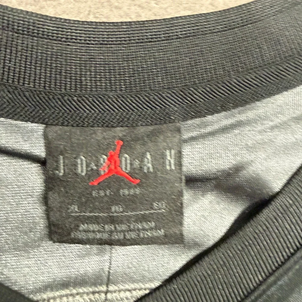 Jordan Jersey Mens XL Black Silver Oversized Long Sleeve 23 HV0109-010